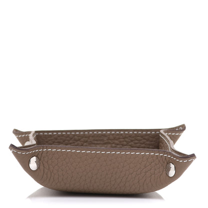Hermes Taurillon Clemence Mini Mises et Relances Change Tray Etoupe 5 of 8