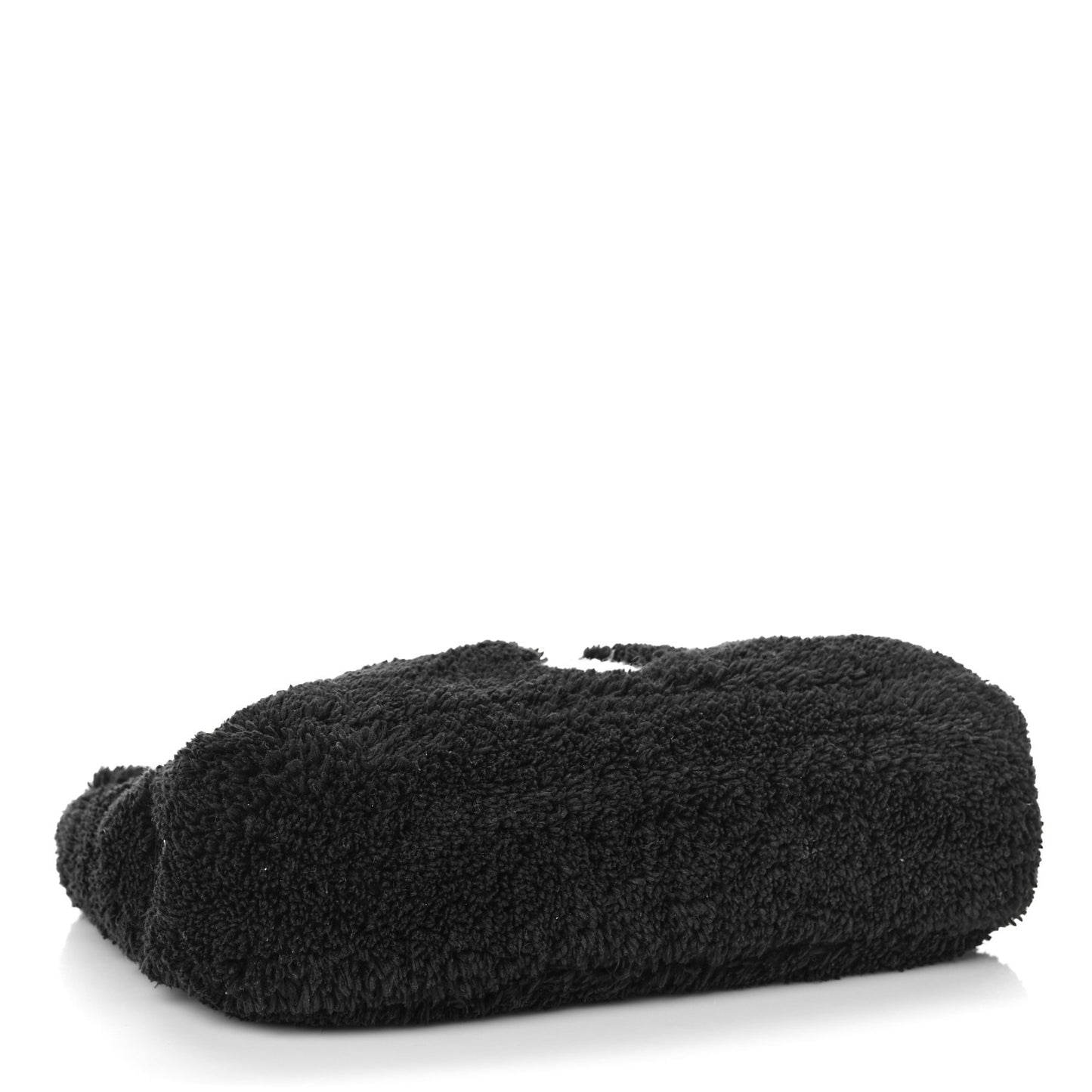 Terry Cloth Mini Re-Edition 2000 Bag Black White