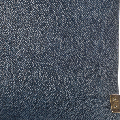 Chanel Caviar Quilted New Medium Boy Flap Blue 10 of 19