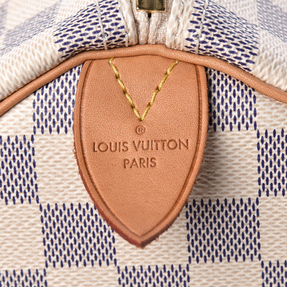 Louis Vuitton Damier Azur Speedy 30 6 of 9
