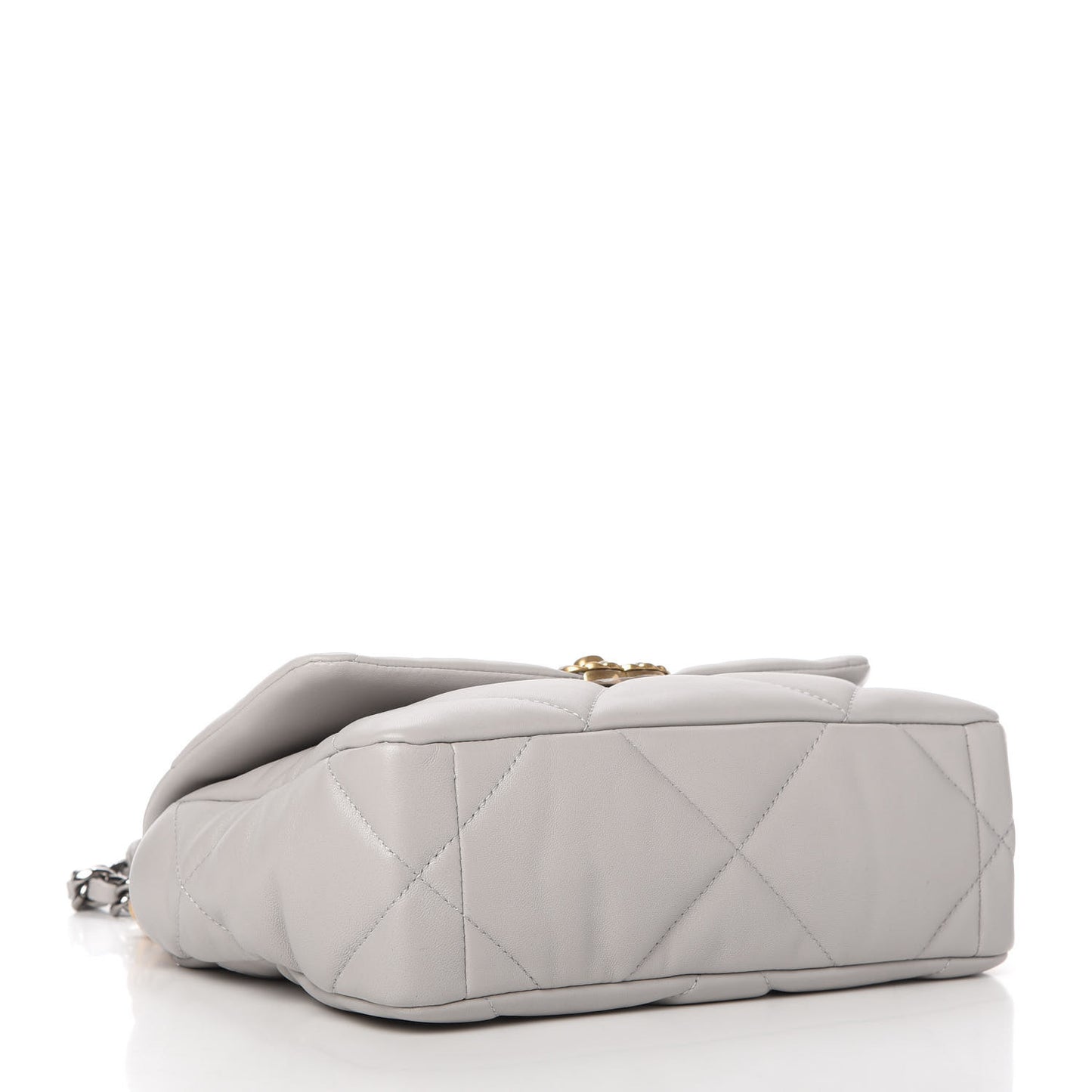 Lambskin Quilted Medium Chanel 19 Flap Grey