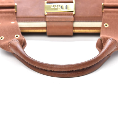 Christian Dior Canvas Calfskin Street Chic Tote Brown 19 of 20