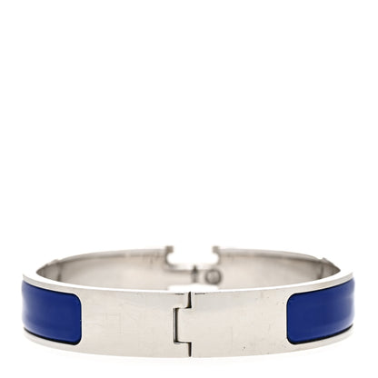 Hermes Narrow Enamel Clic Clac H Bracelet PM Bleu Royal 3 of 5