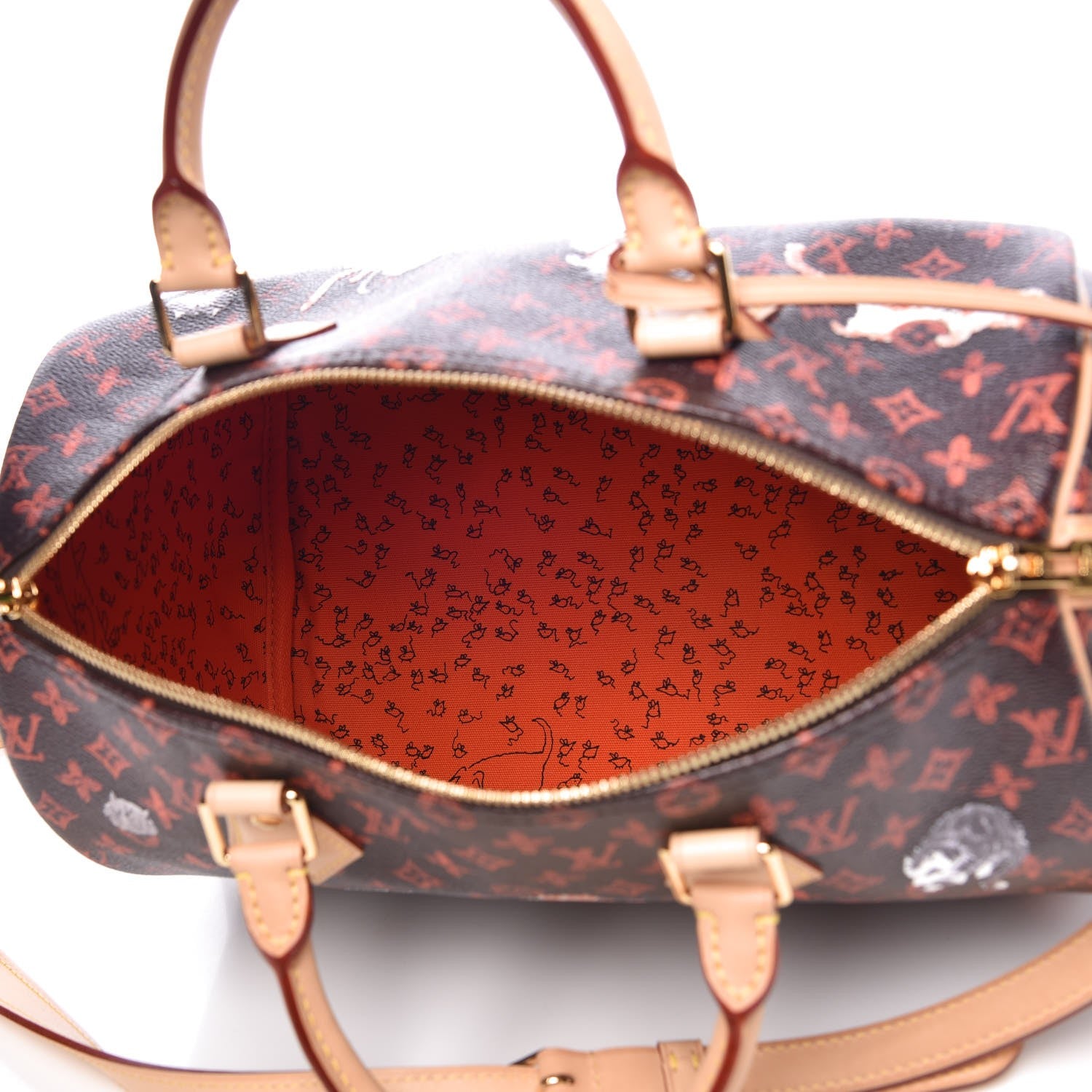 Louis Vuitton Catogram Speedy Bandouliere 30 Marron 5 of 7