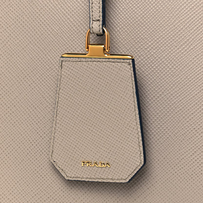 Prada Saffiano Cuir Medium Double Bag Pomice Bluette 15 of 21