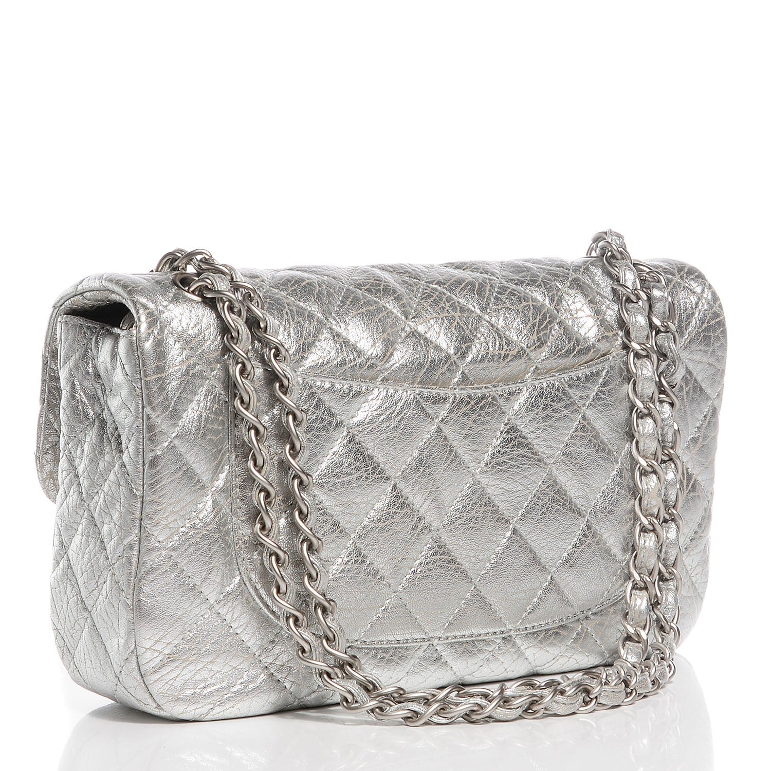 Chanel Calfskin Quilted On The Rocks Flap Silver 3 of 8