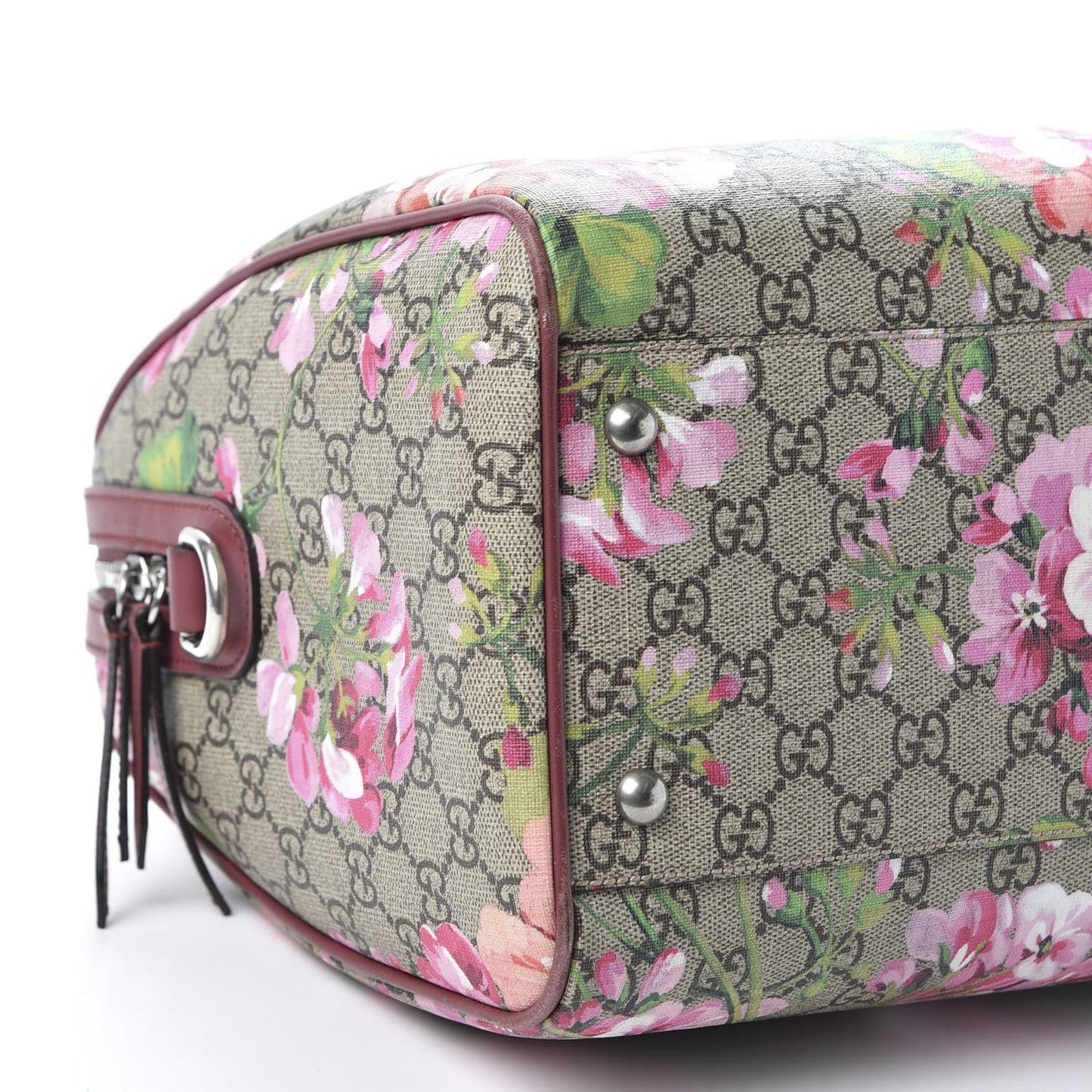 GG Supreme Monogram Blooms Medium Boston Beige Multicolor Dry Rose