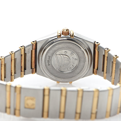 Omega Stainless Steel 18K Yellow Gold Diamond Bezel Mother of Pearl 22mm Constellation Quartz Watch 1267.75.00 4 of 5
