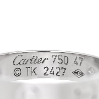 Cartier 18K White Gold 3.5mm LOVE Wedding Band Ring 47 4 4 of 4