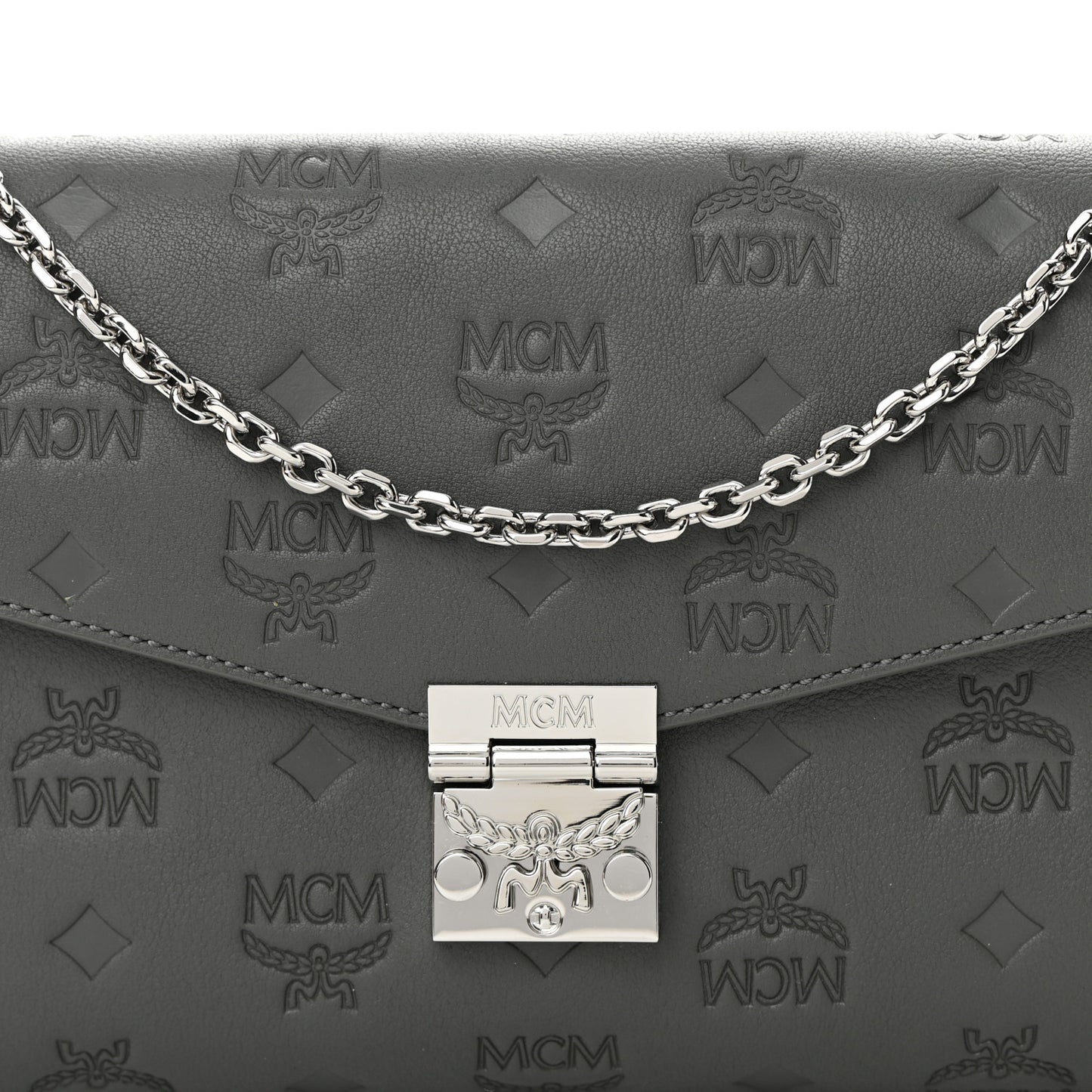 Calfskin Ottomar Monogram Medium Millie Crossbody Bag Charcoal