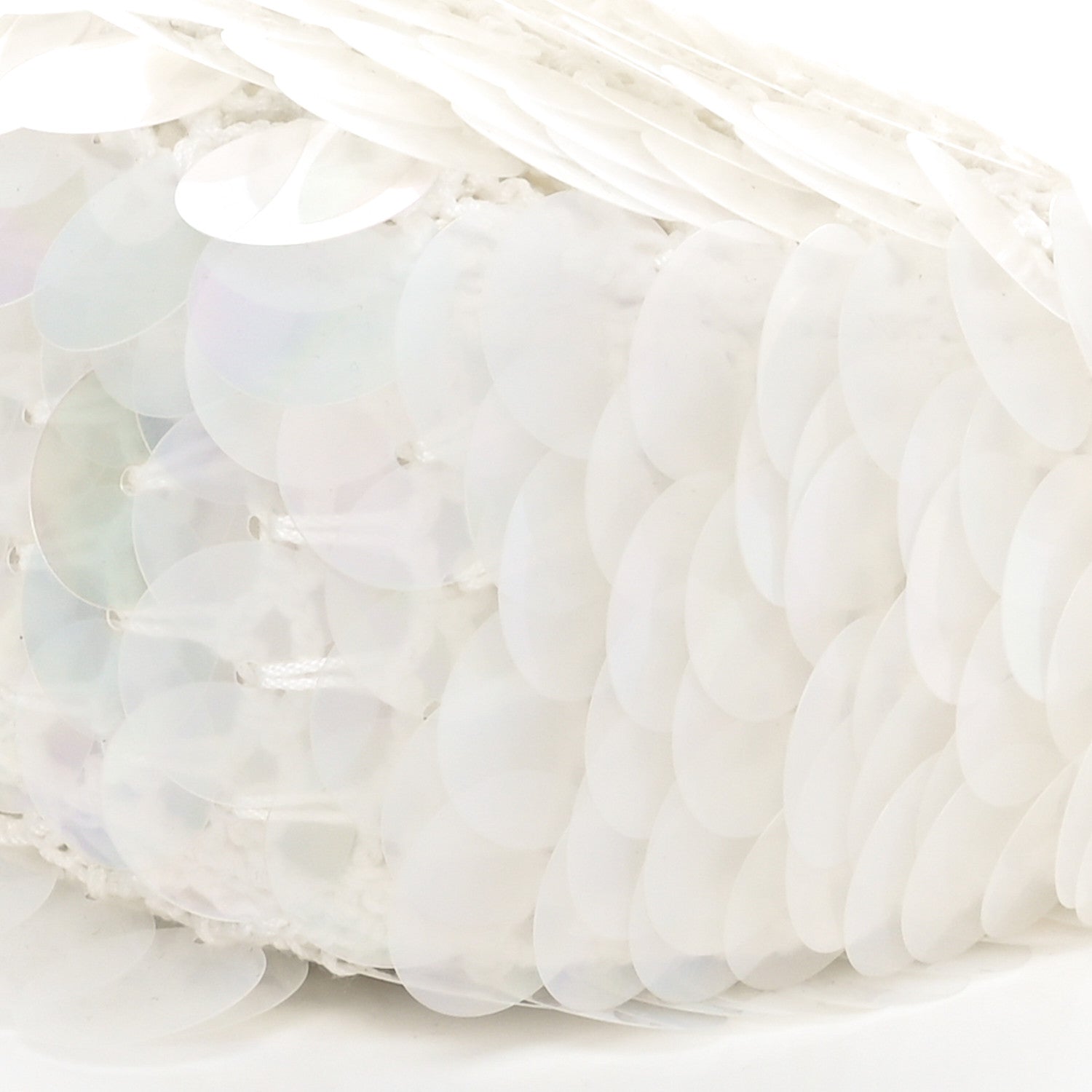 Miu Miu Sequin Crochet Mini Wander Hobo White 9 of 9