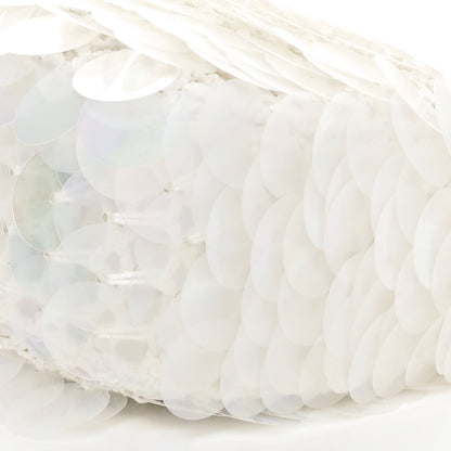 Miu Miu Sequin Crochet Mini Wander Hobo White 9 of 9