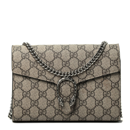 Gucci GG Supreme Monogram Mini Dionysus Chain Wallet Beige Taupe 1 of 4