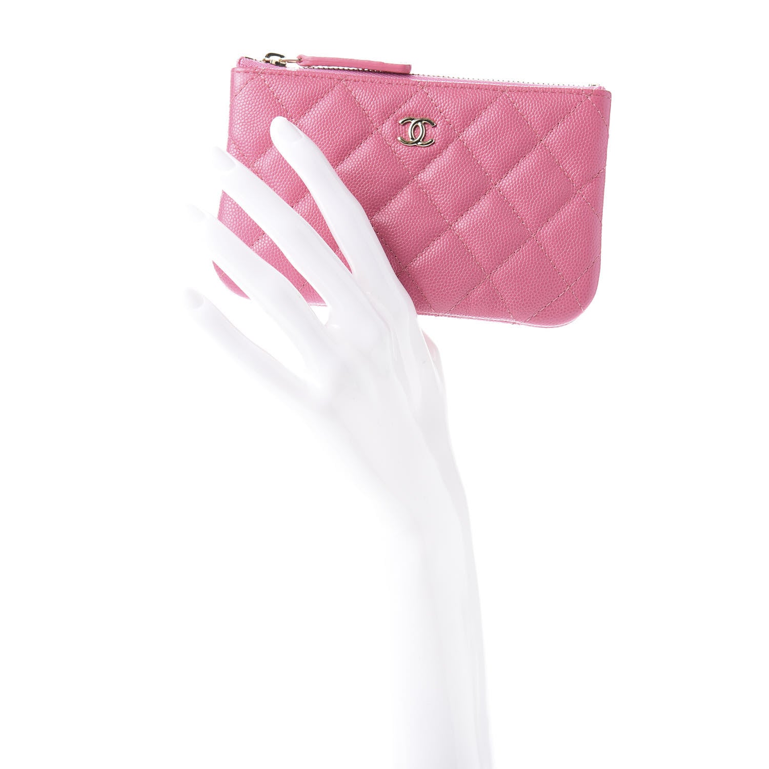 Chanel Caviar Quilted Small Cosmetic Case Pink 2 of 8