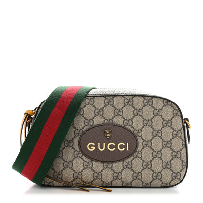 Gucci GG Supreme Monogram Web Neo Vintage Shoulder Bag Beige New Acero Crop 3 of 28
