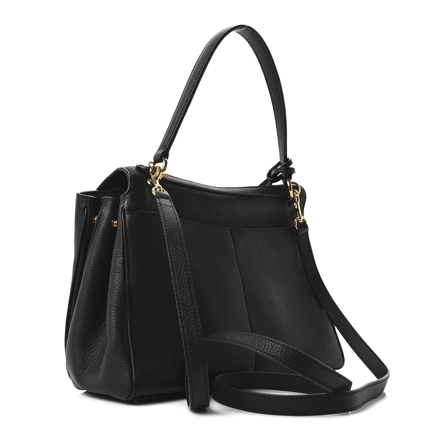 Balenciaga Grained Calfskin Small Rodeo Top Handle Handbag Black 3 of 10