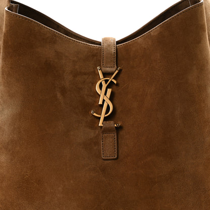 Saint Laurent Suede Large Le 5 A 7 Soft Hobo New Barley 8 of 10