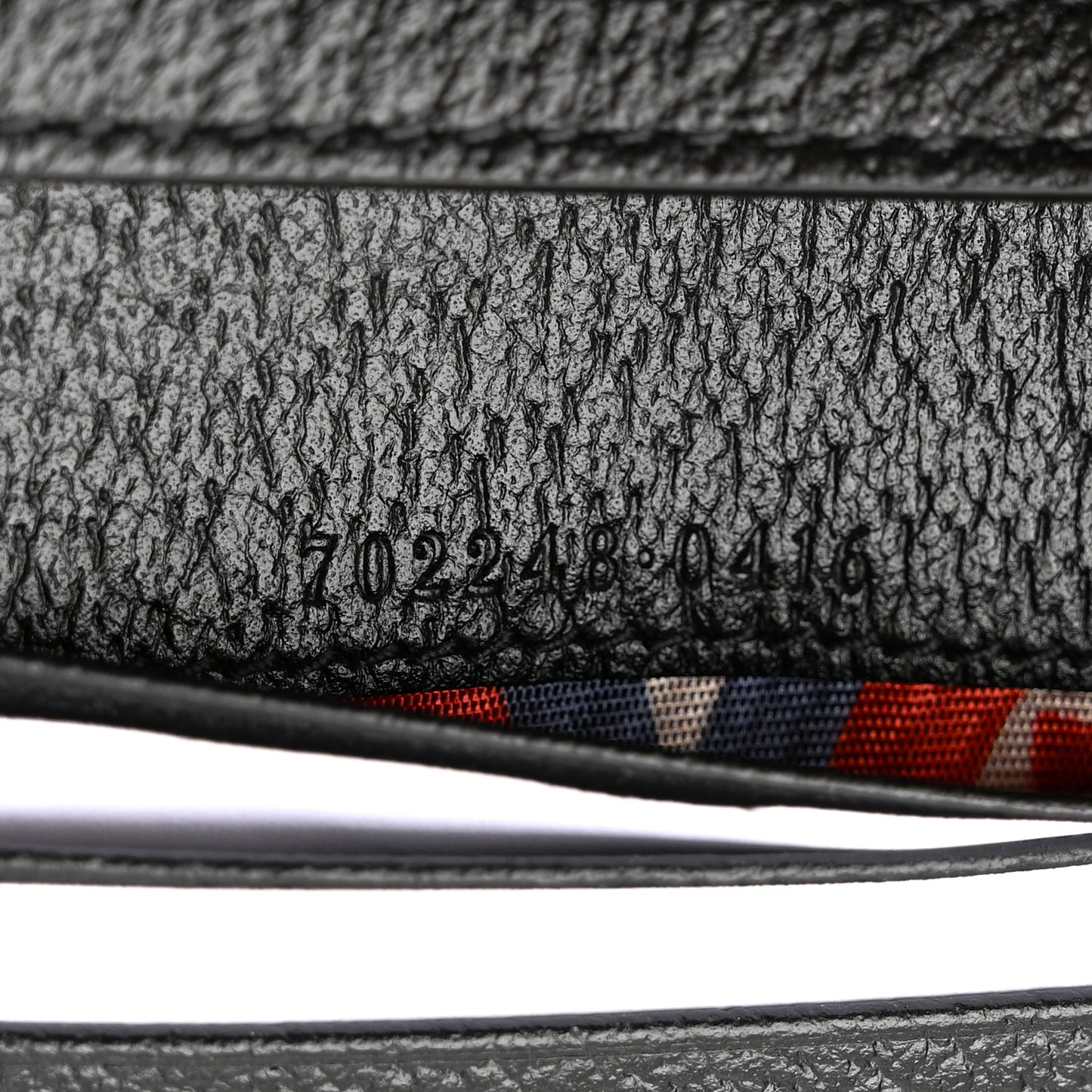 X ADIDAS Textured Dollar Calfskin Trefoil Horsebit 1955 Card Case Wallet With Strap Black Off White