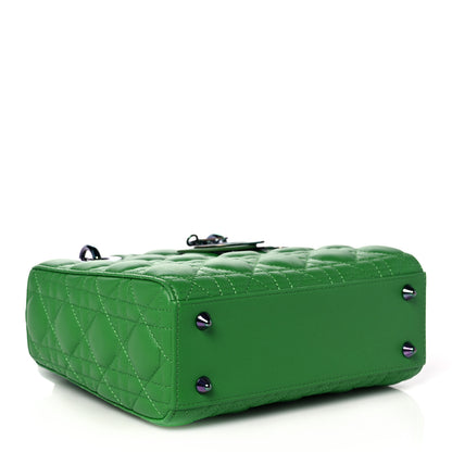 Christian Dior Lambskin Cannage Small Lady Dior Bright Green 4 of 12