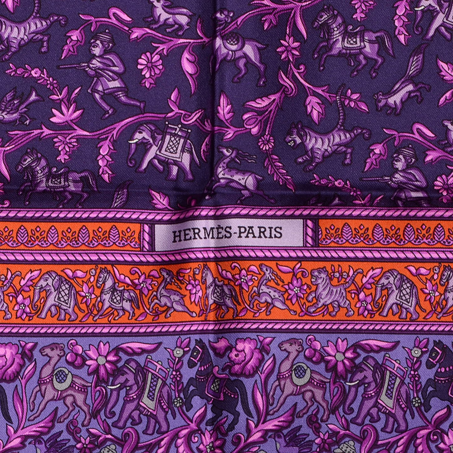 Silk Chasse En Inde Scarf 90