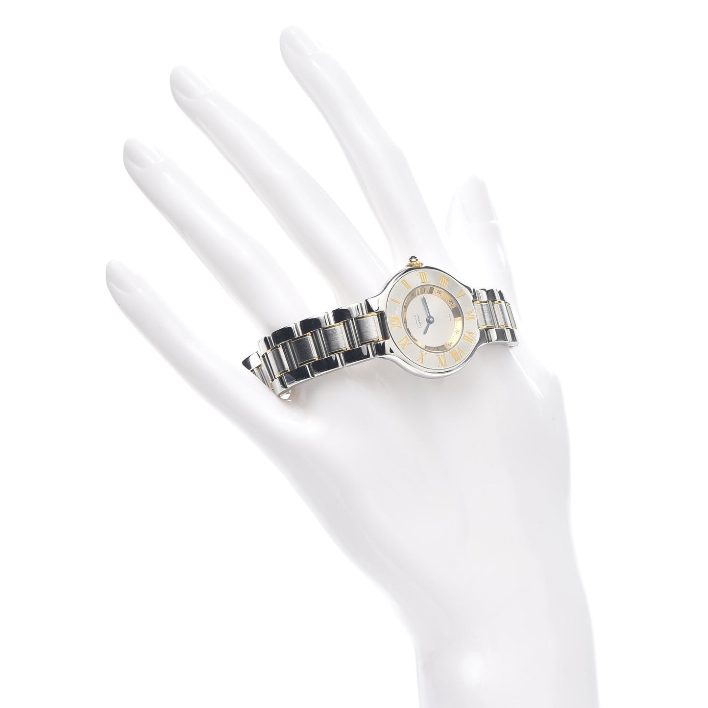Stainless Steel 18K Yellow Gold 28mm Must De 21 Quartz Watch