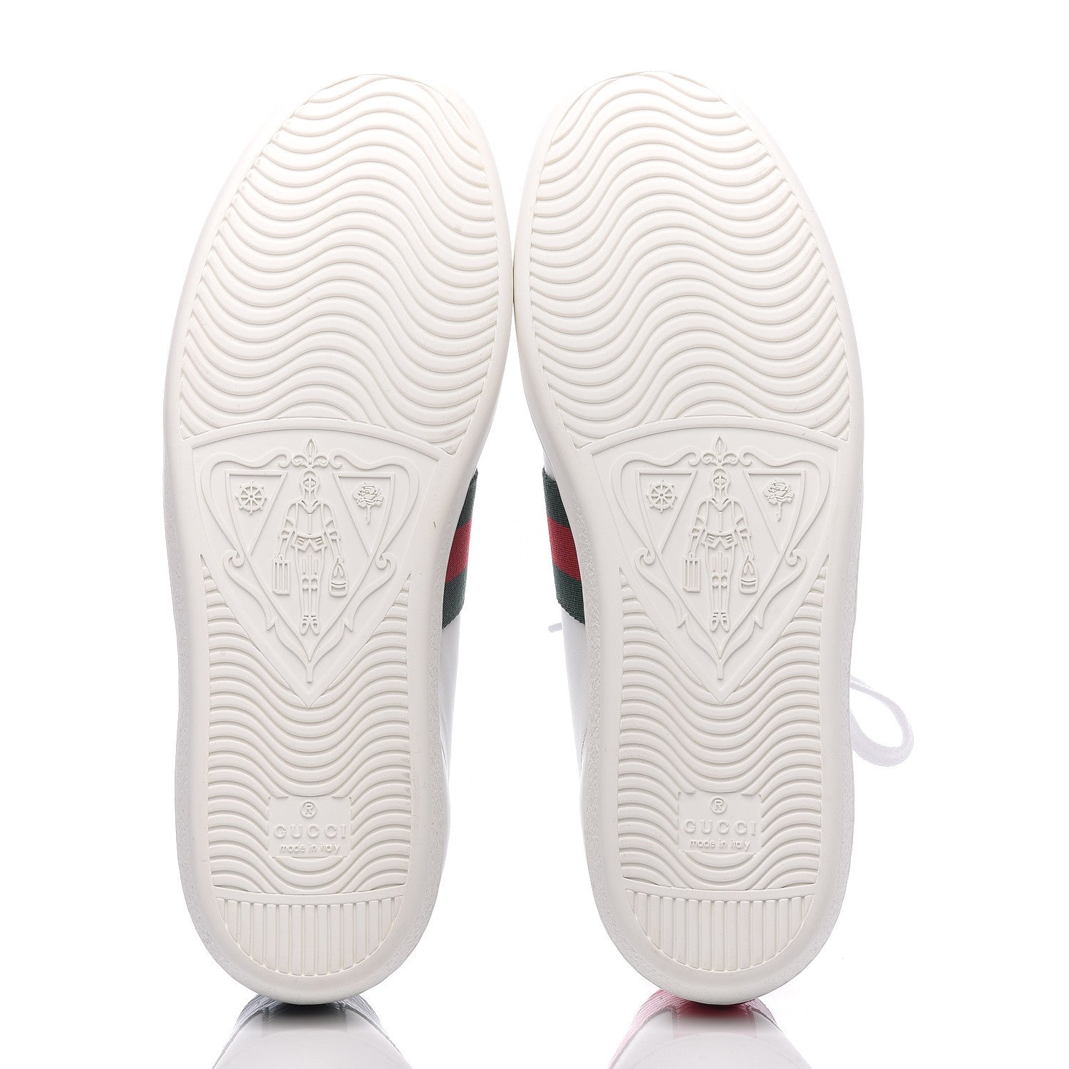 Gucci Calfskin Ayers Bee Embroidered Womens Ace Sneakers 39 White Green 5 of 7