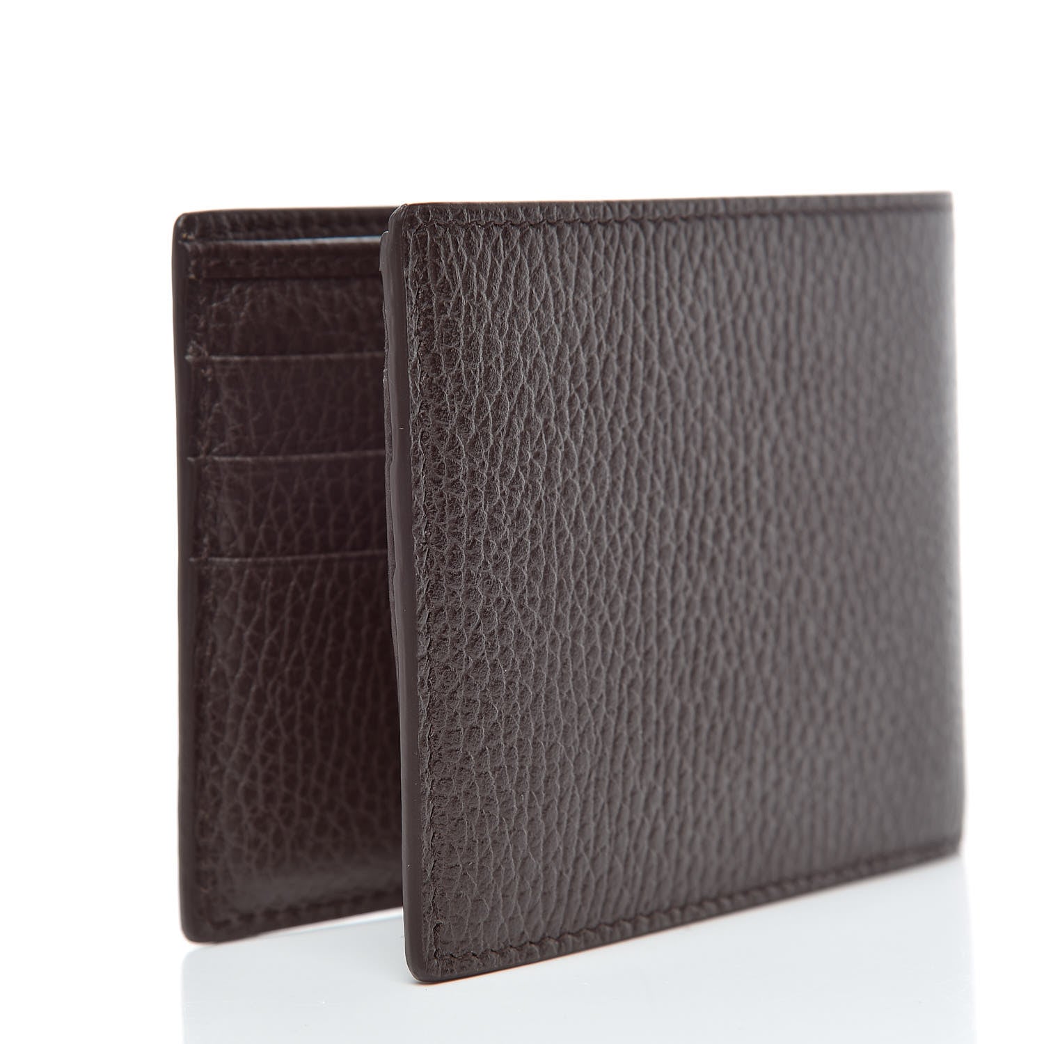 Gucci Dollar Calfskin Bi-Fold Wallet Dark Brown 3 of 9