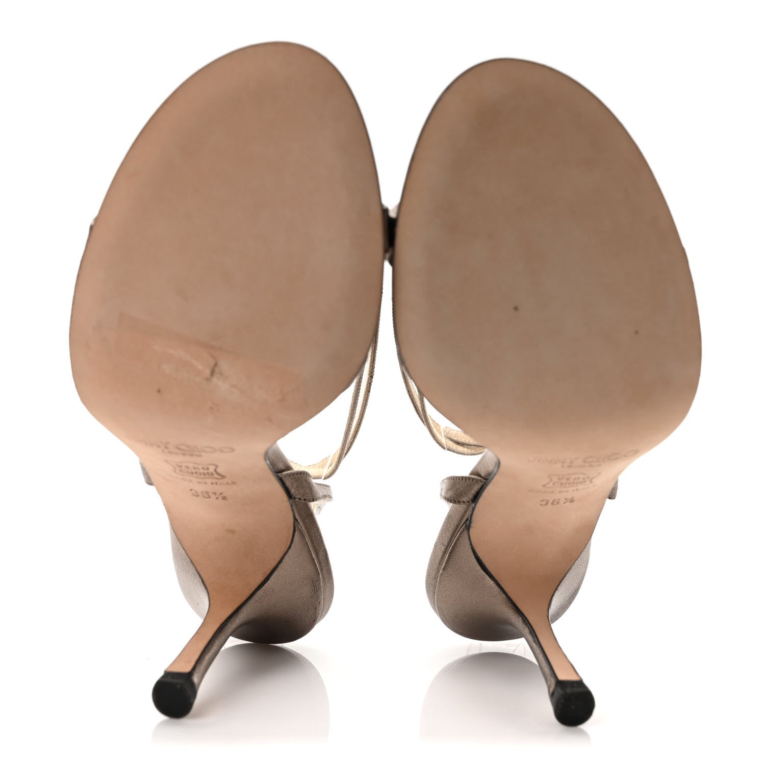 Jimmy Choo Metallic Calfskin Juliet 85 Sandals 36.5 Silver 5 of 8