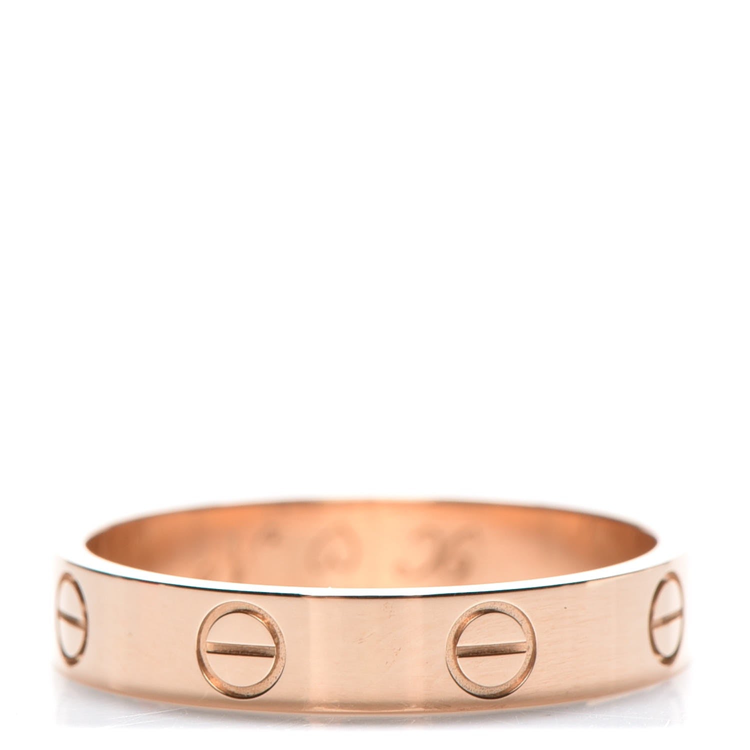 Cartier 18K Pink Gold 3.5mm LOVE Wedding Band Ring 55 7.25 1 of 6