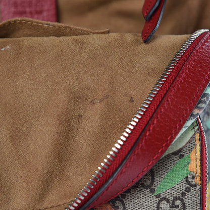 Gucci GG Supreme Monogram Tian Web Small Day Backpack Beige Multicolor Red 13 of 17