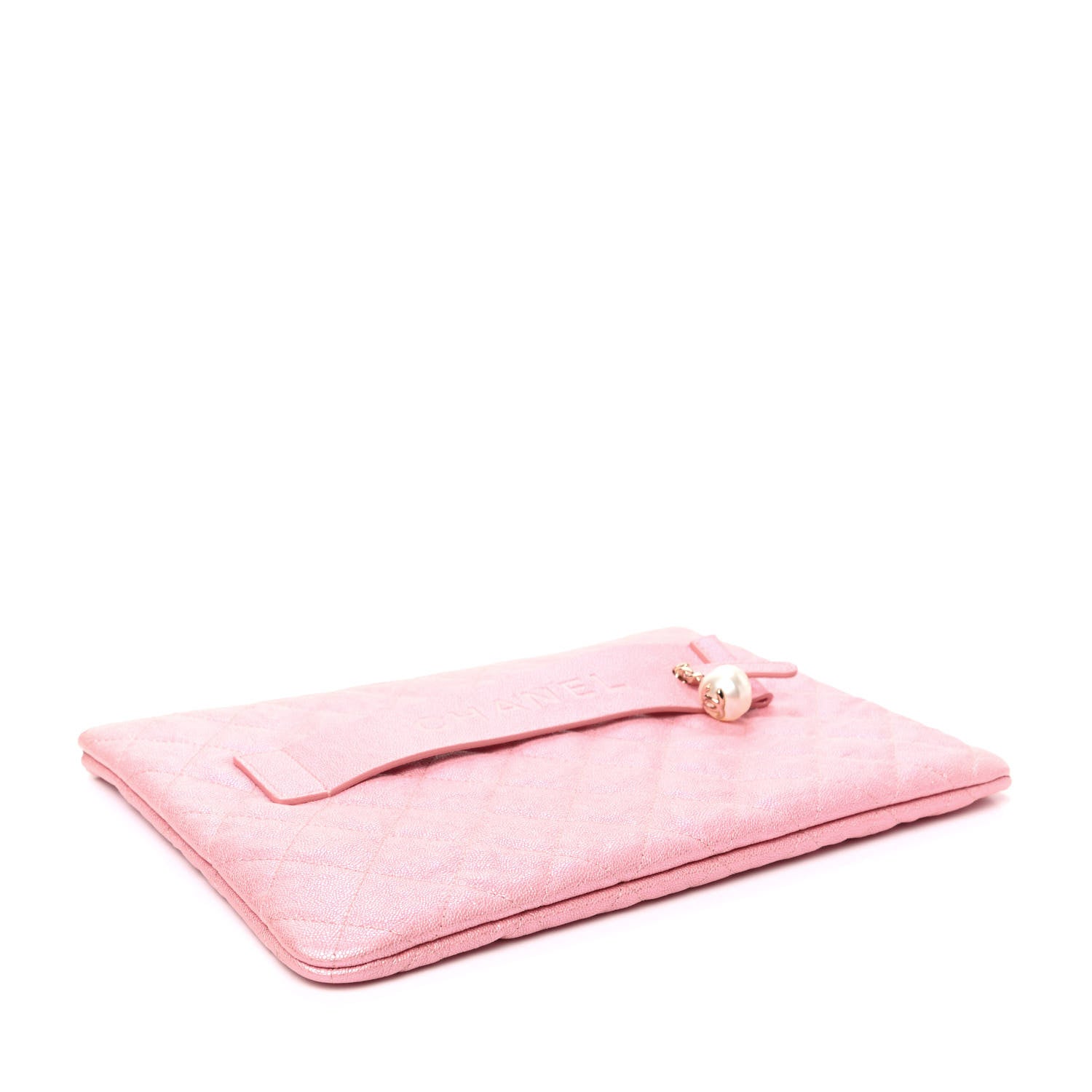 Chanel Iridescent Caviar Medium Night by the C Pouch Clutch Rose Pink 4 of 8