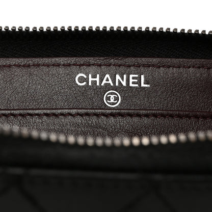 Chanel Aged Calfskin Quilted Reissue Large Gusset Zip Around Wallet Black 6 of 9