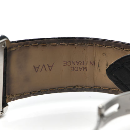 Cartier Stainless Steel Alligator 27mm Tank Solo Quartz Watch 5 of 6