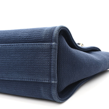 Chanel Mixed Fibers Small Deauville Tote Navy 11 of 11