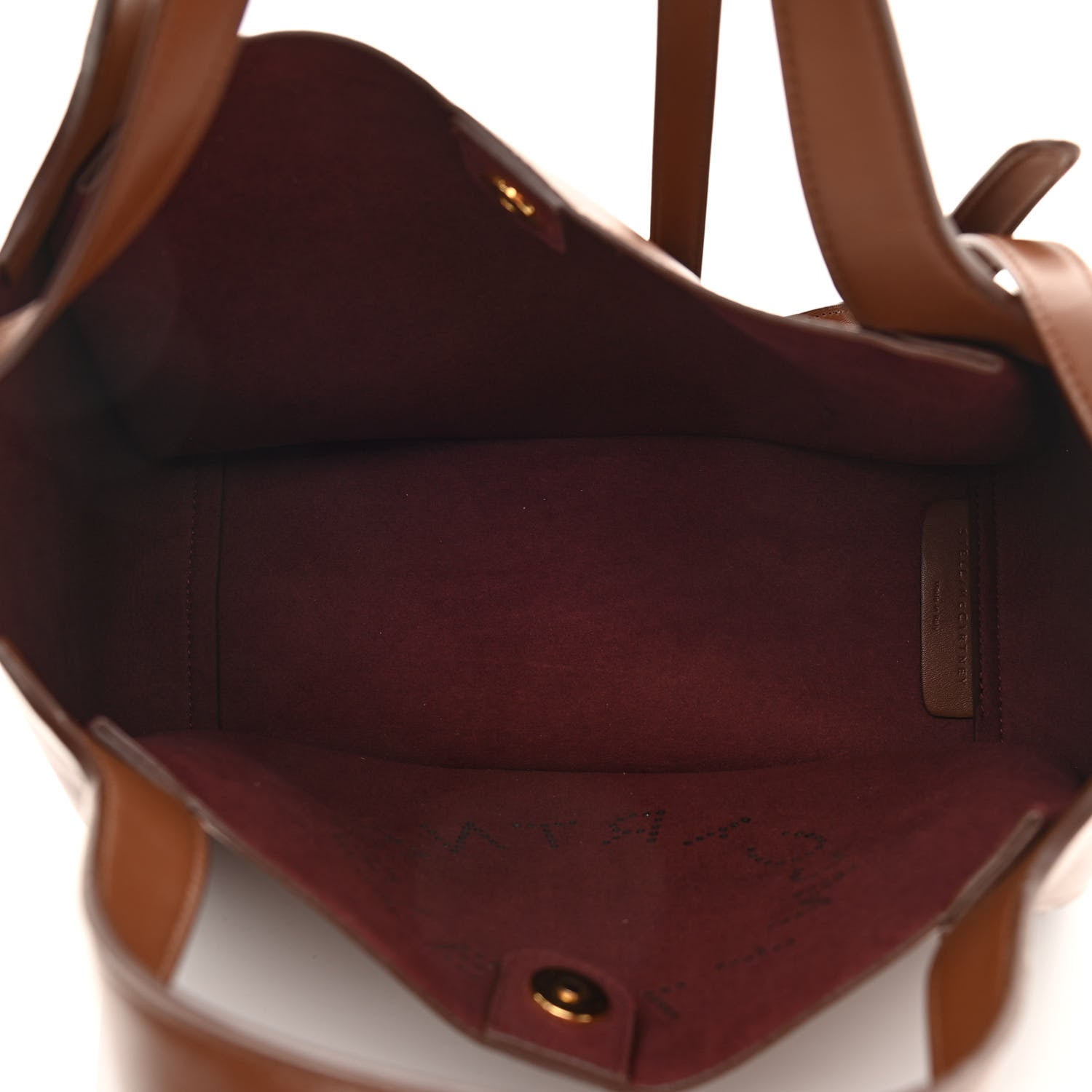 Stella McCartney Eco Alter Nappa East West Perforated Tote Brown 9 of 13