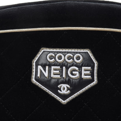 Chanel Velvet Quilted Coco Neige Waist Bag Black 10 of 11