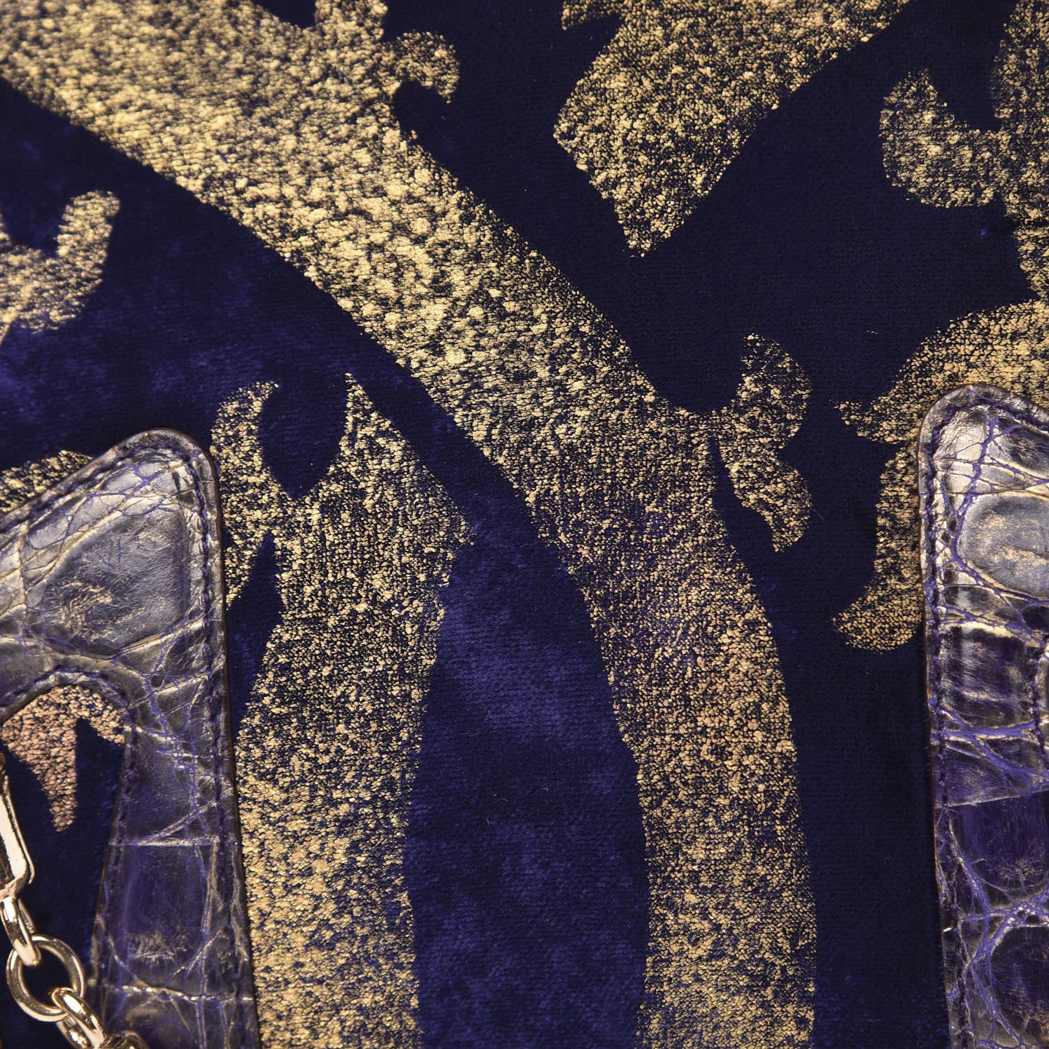 Gucci Velvet Alligator Tom Ford Jeweled Dragon Shoulder Bag Purple Gold 11 of 11