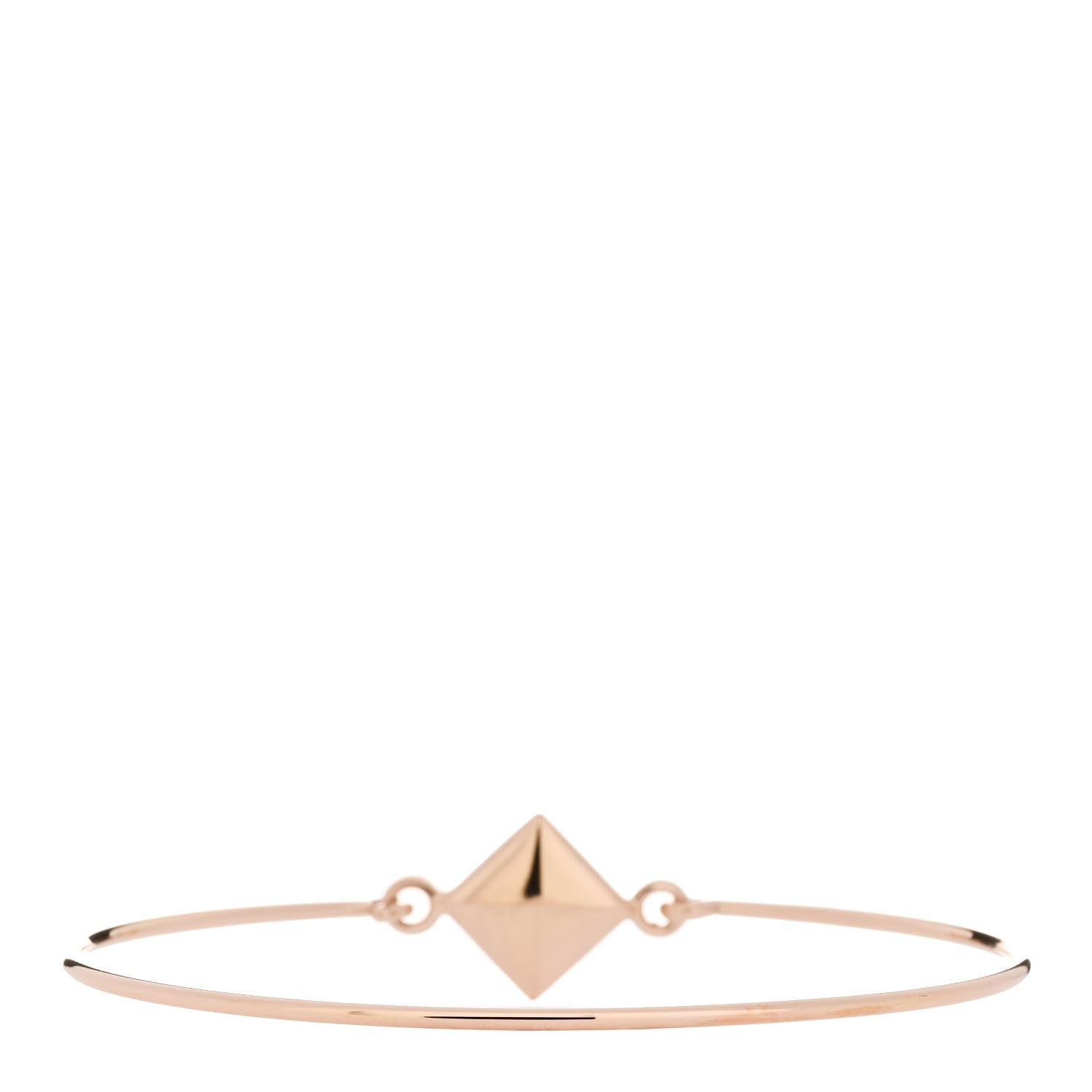 Hermes 18K Rose Gold Collier De Chien Rock Bracelet SH 2 of 3