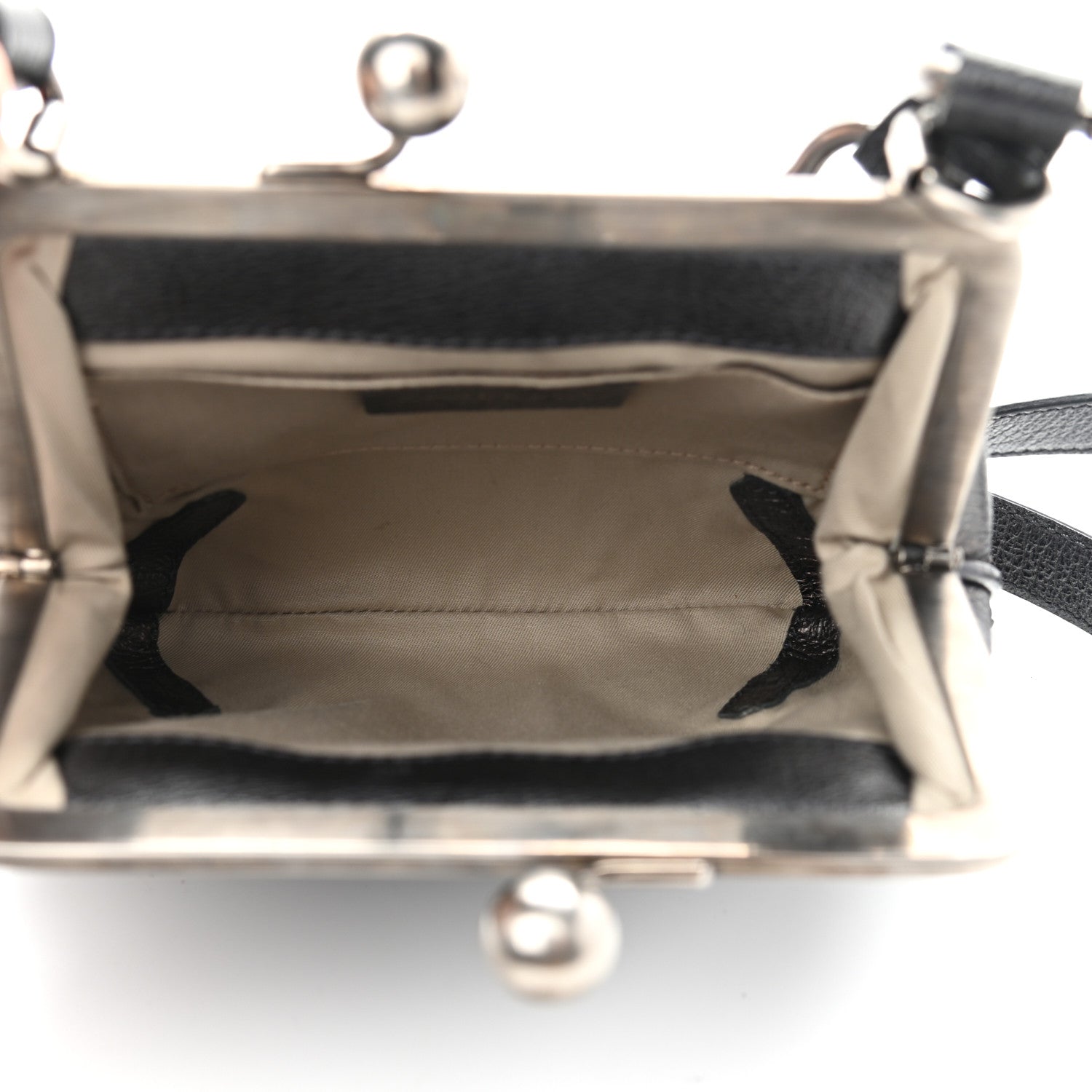 Burberry Goatskin Frame Crossbody Bag Grey 5 of 12