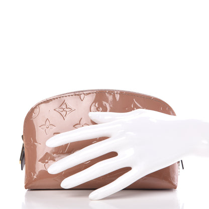 Louis Vuitton Vernis Cosmetic Pouch Rose Velours 2 of 8