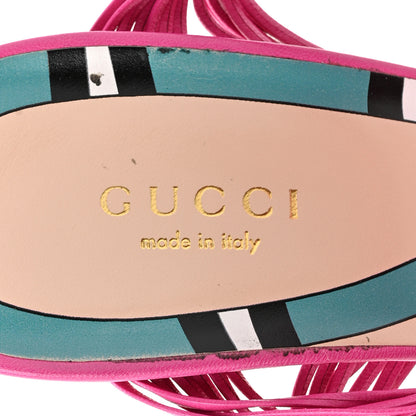 Gucci Malaga Kid Knotted Allie Sandals 40 Classic Fuxia 7 of 11