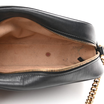 Gucci Calfskin Matelasse Small GG Marmont Chain Shoulder Bag Black 5 of 12
