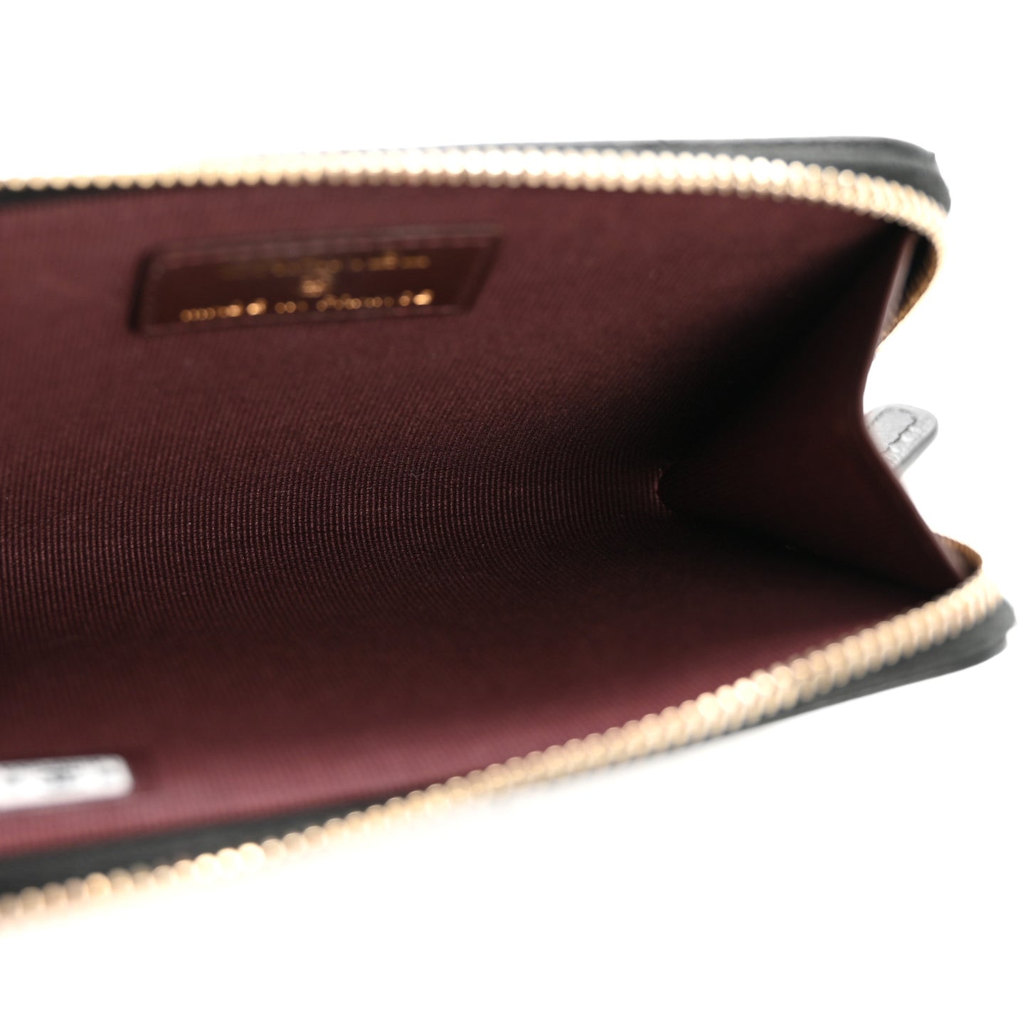 Caviar Quilted CC Zip Around Card Holder Black
