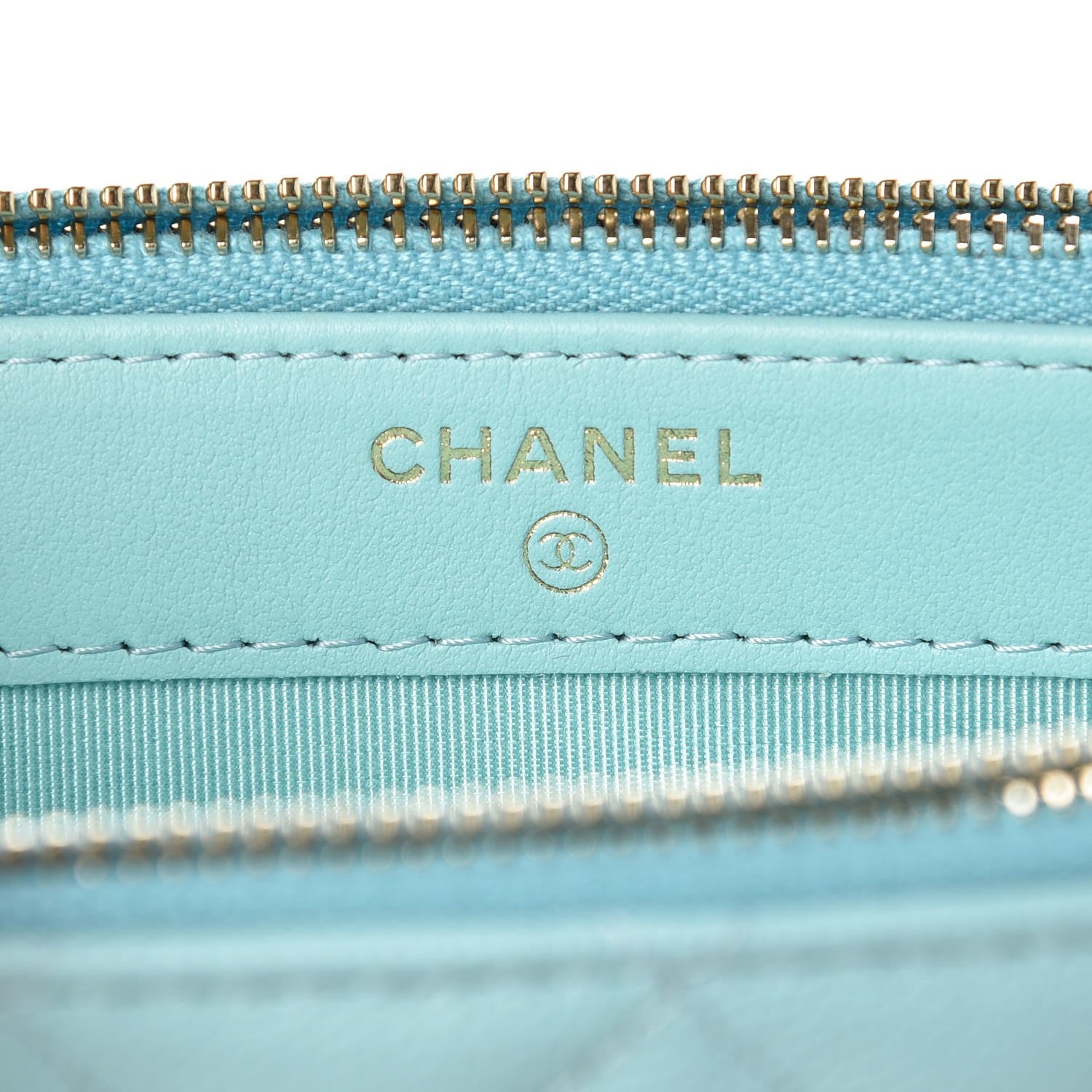 Chanel Caviar Quilted Small Clutch With Chain Light Blue 8 of 11
