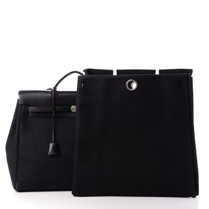 Hermes Toile Vache Calfskin Herbag 39 MM Black 3 of 10
