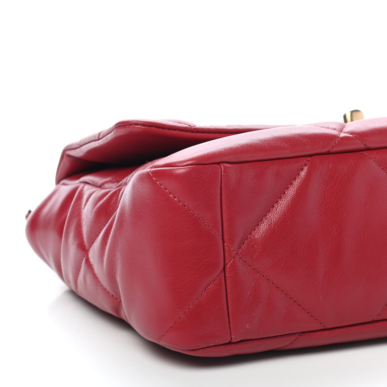 Chanel Goatskin Quilted Large Chanel 19 Flap Red 8 of 9