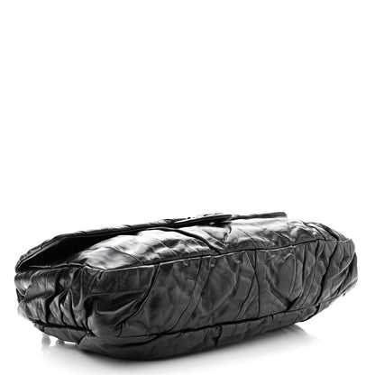 Chanel Glazed Calfskin Twisted Maxi Flap Black 4 of 10