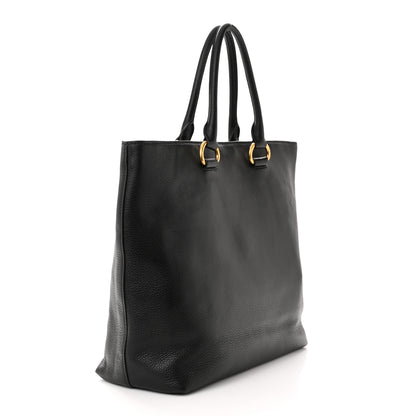 Prada Vitello Daino Tote Black 2 of 10