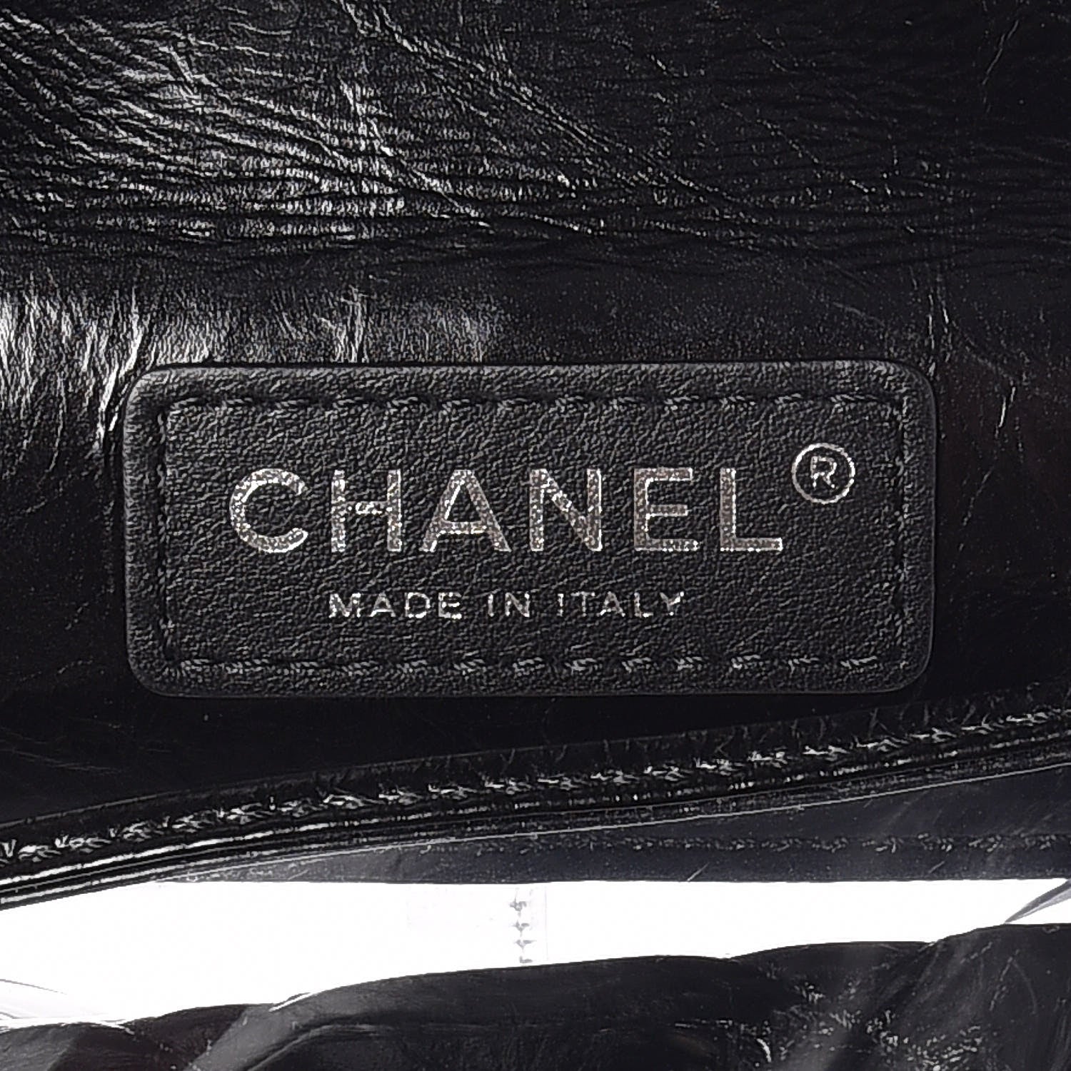 Chanel Crumpled Calfskin PVC Quilted Aquarium Backpack Black 8 of 9