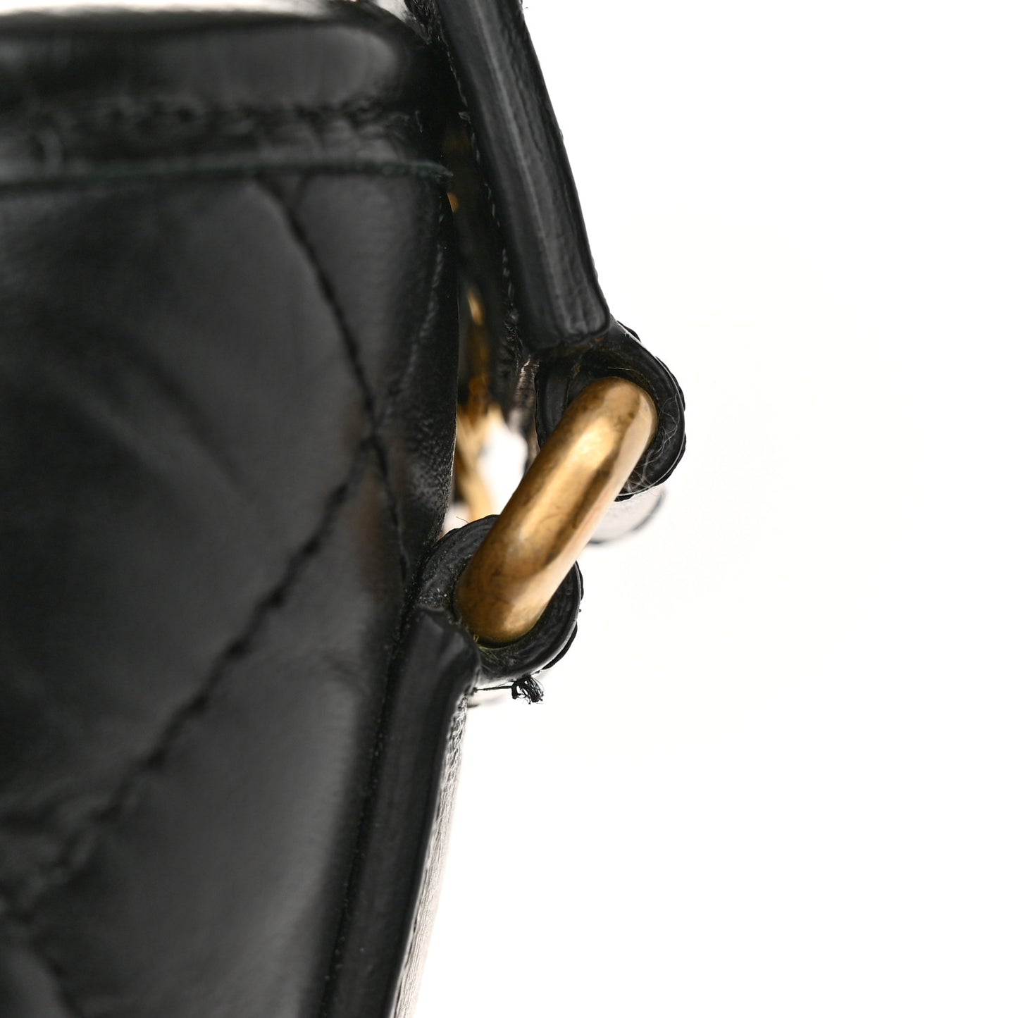 Aged Calfskin Quilted Medium Gabrielle Hobo Black